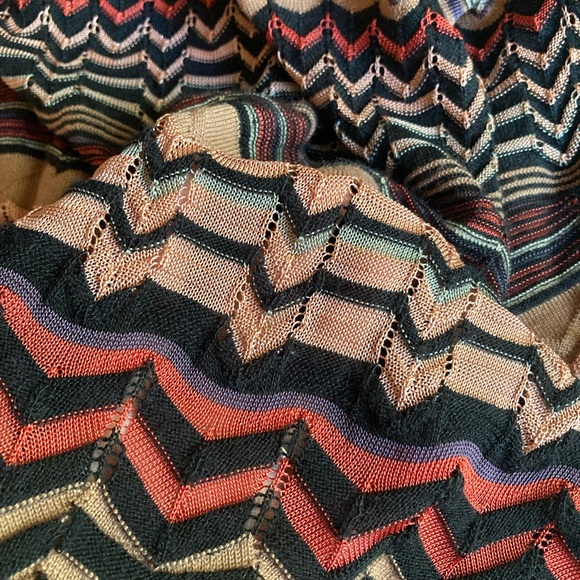 Missoni Multicolor Zigzag Knit Dress Size 8 - Picture 9 of 11
